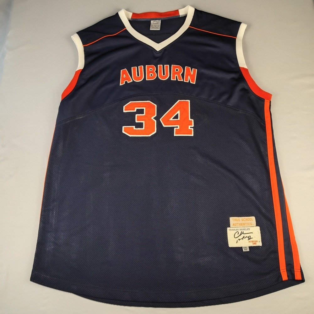 Charles Barkley Auburn Tigers Jersey Men's 4XL 60 #34 1982 Sewn True School